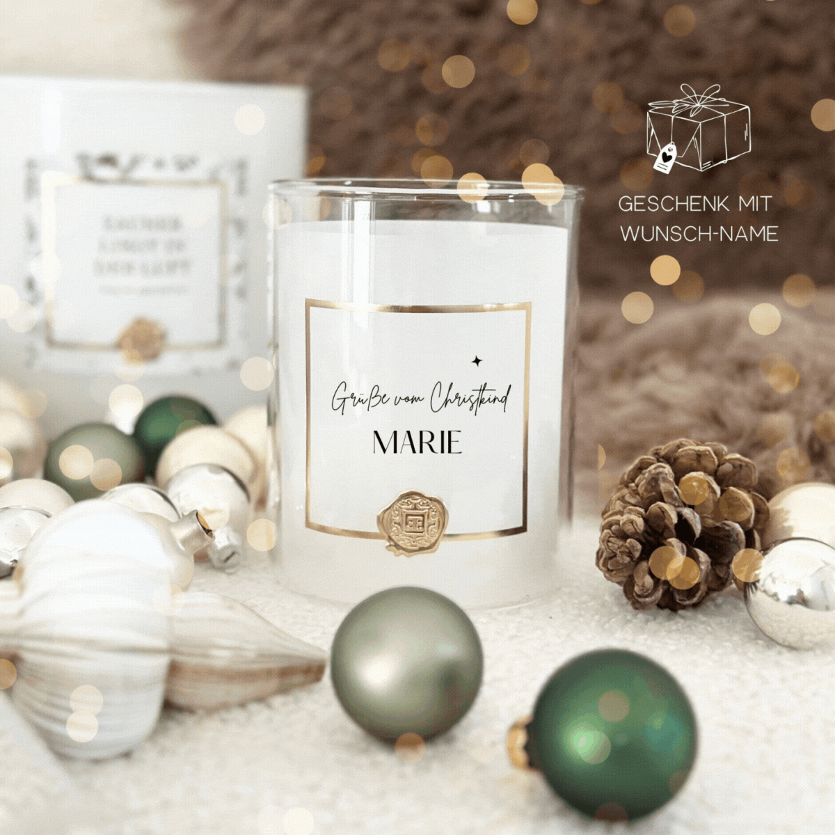 Personalisiertes Weihnachtslicht Name