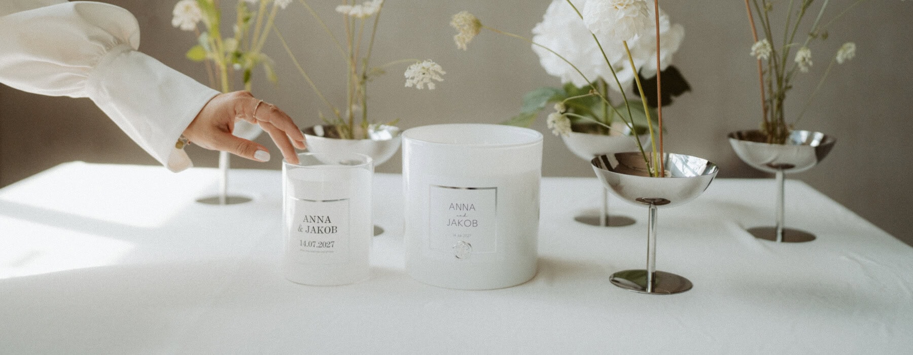 Hochzeitsdeko Windlicht Tischdeko